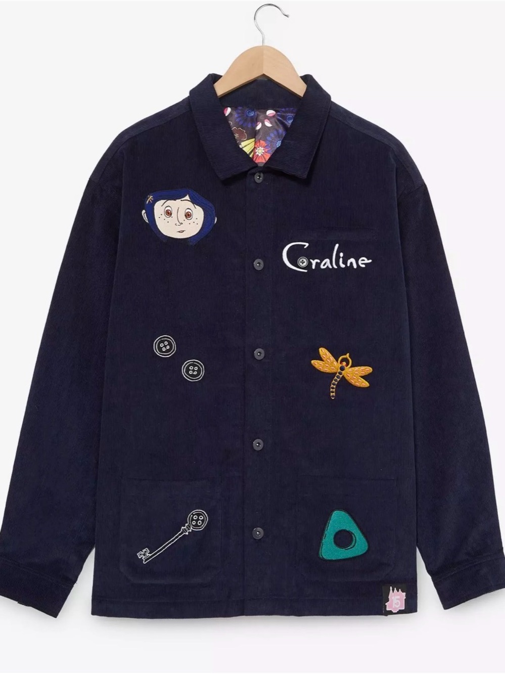 Coraline Embroidered Icons Chore Jacket - BoxLunch Exclusive